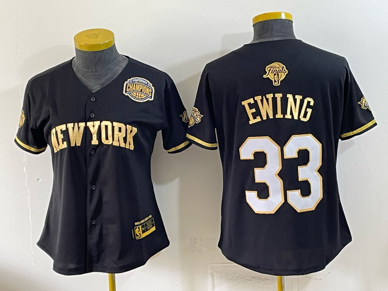 Youth New York Knicks #33 Ewing black 2026 Nike NBA jersey 0716001